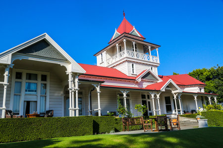 HASTINGS, NEW ZEALAND - JANUARY 30, 2019: Greenhill Lodge located in Hawke's Bay, New Zealand. Greenhill Lodge is a member of Small Luxury Hotels of the Worldのeditorial素材