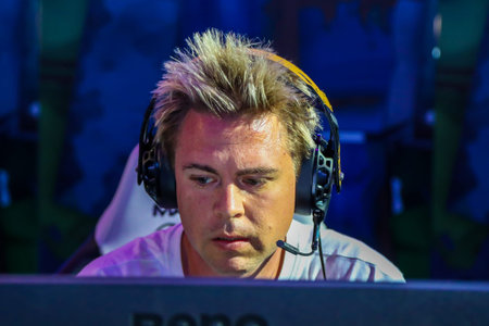 MELBOURNE, AUSTRALIA - JANUARY 27, 2019: Hundreds Fortnite gamers compete during Fortnite Summer...