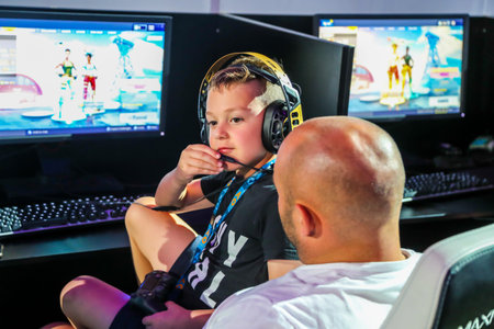 MELBOURNE, AUSTRALIA - JANUARY 27, 2019: Hundreds Fortnite gamers compete during Fortnite Summer...
