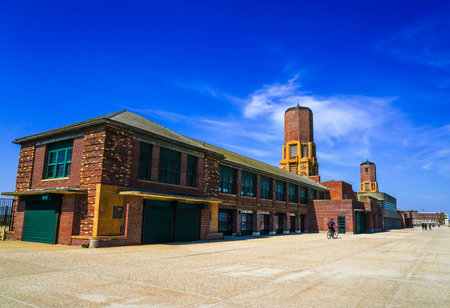 The Riis Park bathhouse at Jacob Riis Park in Far Rockaway. The Jacob Riis Park Historic District...