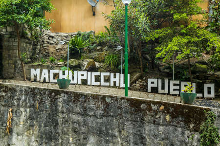 Machu Picchu Pueblo in Peru. Machu Picchu is both a cultural and natural UNESCO World Heritage Site from 1983のeditorial素材