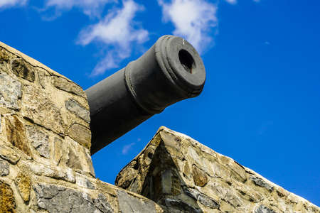 Old cannon in historic fortの写真素材