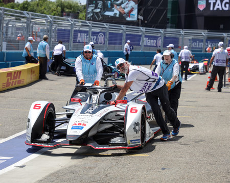 NEW YORK - JULY 13, 2019: German professional racing driver Maximilian Gunter of Geox Dragon Team...
