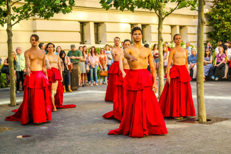 NEW YORK - JUNE 14, 2016: Dance company performs during annual Museum Mile Festival in Manhattan