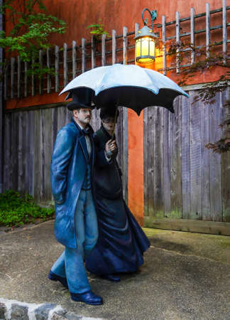 HAMILTON, NEW JERSEY - OCTOBER 11, 2020: Unique sculpture on permanent display. Grounds For Sculpture is an outdoor 42-acre park established in 1992 to promote  contemporary sculpturesのeditorial素材