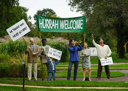 HAMILTON, NEW JERSEY - OCTOBER 11, 2020: Unique sculpture on permanent display. Grounds For Sculpture is an outdoor 42-acre park established in 1992 to promote  contemporary sculpturesのeditorial素材