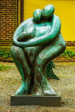 HAMILTON, NEW JERSEY - OCTOBER 11, 2020: Unique sculpture on permanent display. Grounds For Sculpture is an outdoor 42-acre park established in 1992 to promote  contemporary sculpturesのeditorial素材