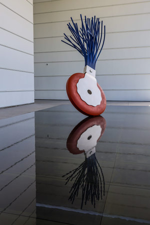 WEST PALM BEACH, FLORIDA - MARCH 28, 2019: The Norton Museum of Arts new Heyman Plaza in West Palm...