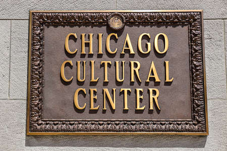 CHICAGO, ILLINOIS - MAY 24, 2019: The Chicago Cultural Center, opened in 1897 in downtown Chicago. Originally the central library building, it was converted in 1977 to an arts and culture centerのeditorial素材