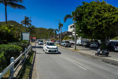 Sunset at Gustavia Harbor, St. Barts, French West Indiesのeditorial素材