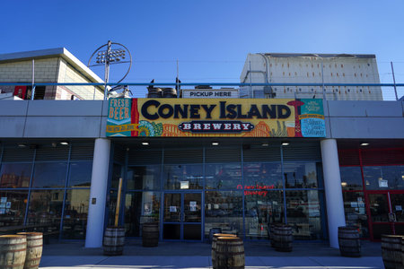 BROOKLYN, NEW YORK - MARCH 30, 2021: Coney Island Brewery at Coney Island section of Brooklyn, New...