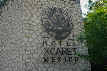 PLAYA DEL CARMEN, MEXICO - JULY 6, 2021: Hotel Xcaret Mexico in Playa del Carmen, Mexico.  it is sophisticated hotel that surpasses the traditional All-Inclusive hotels with All-Fun Inclusive conceptのeditorial素材