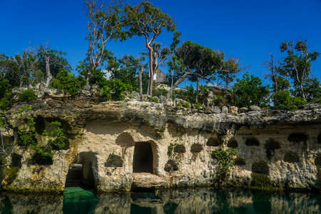 PLAYA DEL CARMEN, MEXICO - JULY 6, 2021: Hotel Xcaret Mexico in Playa del Carmen, Mexico.  it is sophisticated hotel that surpasses the traditional All-Inclusive hotels with All-Fun Inclusive conceptのeditorial素材