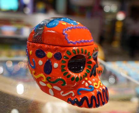 CANCUN, MEXICO - JULY 7, 2021: Local souvenirs on display at the Cancun International Airport, Mexicoのeditorial素材