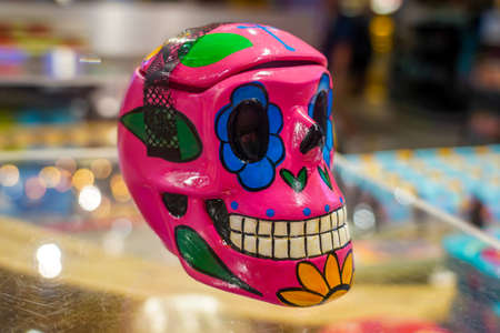 CANCUN, MEXICO - JULY 7, 2021: Local souvenirs on display at the Cancun International Airport, Mexicoのeditorial素材