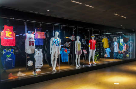 ISLA MUJERES, MEXICO - SEPTEMBER 19, 2021: Rafa Nadal Museum at the Rafa Nadal Tennis Centre in Costa Mujeres, Mexico. The Rafa Nadal Museum Xperience relive the best moments of his sports careerのeditorial素材