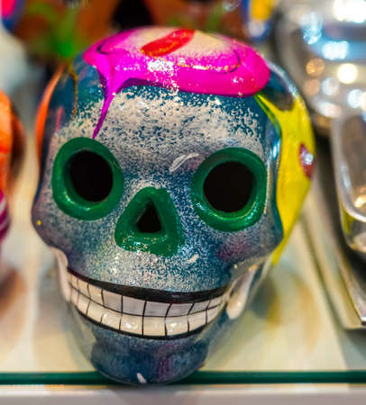 CANCUN, MEXICO - JULY 6, 2021: Local souvenirs on display at the Cancun International Airport, Mexicoのeditorial素材