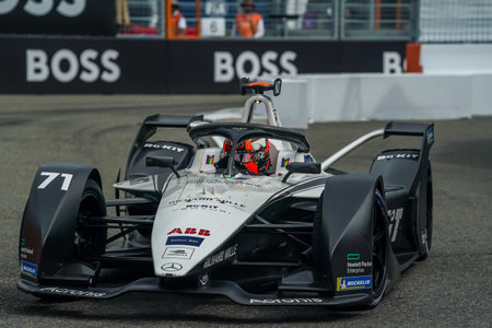 NEW YORK - JULY 10, 2021: Norman Nato (71) of ROKiT Venturi Racing Team driving Formula E car during...