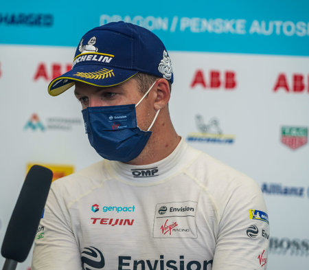 NEW YORK - JULY 11, 2021: Finished second Nick Cassidy (NZL) of team Envision Virgin Racing at a...