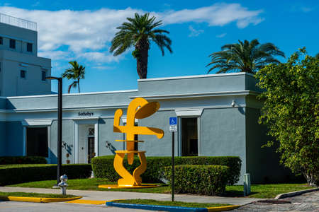 PALM BEACH, FLORIDA - JANUARY 23, 2022: Sotheby's Palm Beach Art Gallery in Floridaのeditorial素材