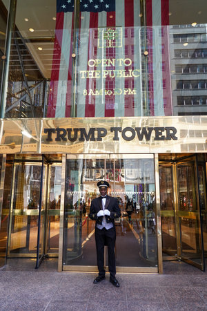 NEW YORK - DECEMBER 5, 2021: Trump Tower on 5th Avenue in Manhattan