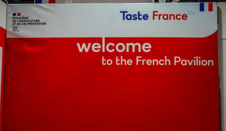 NEW YORK - MARCH 10, 2022: French wines presented at Taste France and French Pavilion during 2022 Vinexpo New York in Manhattan. Vinexpo is one of the largest exhibitions for wine professionalsのeditorial素材