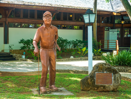 LA ROMANA, DOMINICAN REPUBLIC - JUNE 10, 2021: Famous Teeth of the Dog Golf Course of Casa de Campo design by Pete Dye. Scenic 18-hole golf course, including only in the world seven seaside holesのeditorial素材