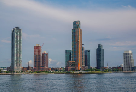 NEW YORK CITY - JULY 16, 2022: Long Island City (Queens) skyline. Long Island City (L.I.C.) is the...