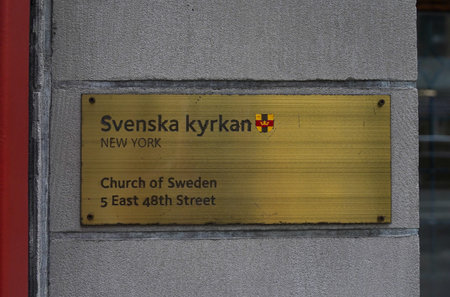 NEW YORK - SEPTEMBER 13, 2022: Church of Sweden in New York. It is a parish of the Church of Sweden...