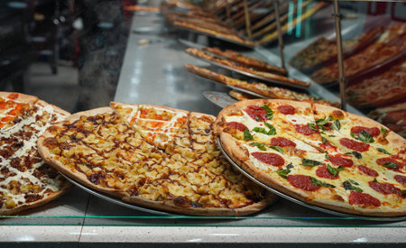 Variety of Italian pizza pies