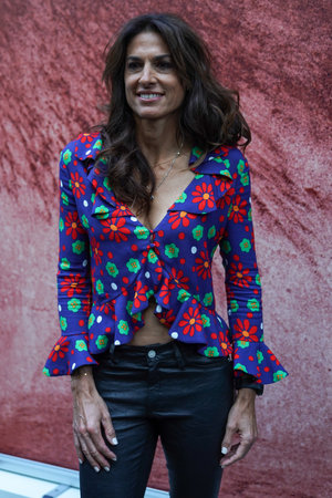 PARIS, FRANCE - MAY 30, 2022: Argentine former professional tennis player Gabriela Sabatini during tennis legends press conference at 2022 Roland Garros in Paris, Franceのeditorial素材