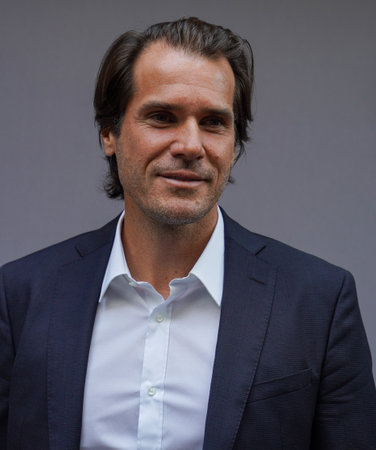 PARIS, FRANCE - MAY 30, 2022: German former professional tennis player Tommy Haas during tennis legends press conference at 2022 Roland Garros in Paris, Franceのeditorial素材