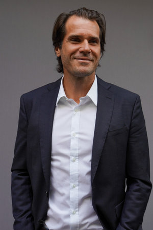 PARIS, FRANCE - MAY 30, 2022: German former professional tennis player Tommy Haas during tennis legends press conference at 2022 Roland Garros in Paris, Franceのeditorial素材
