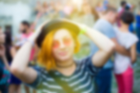 People having fun at music festivala. The blur effect.
の写真素材