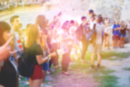 People having fun at music festivala. The blur effect.
の写真素材