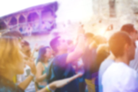 People having fun at music festivala. The blur effect.
の写真素材