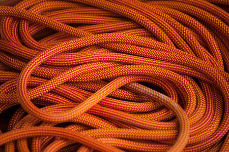Orange rope for extreme sports. Background.の写真素材