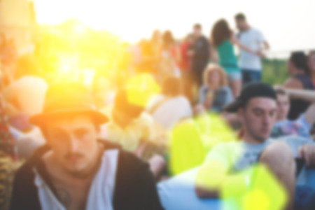 People having fun at music festivala. The blur effect.
の写真素材