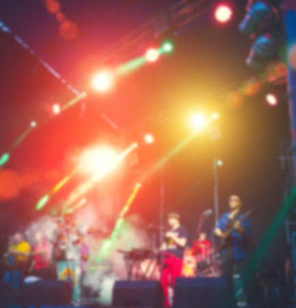 People having fun at the concert. The blur effect.