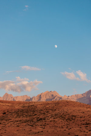 Aladaglar National Park. Cloudy mountain landscape. Glacial mountains, hills. Transmountain trips. Trekking Aladaghlar. Turkey.の写真素材
