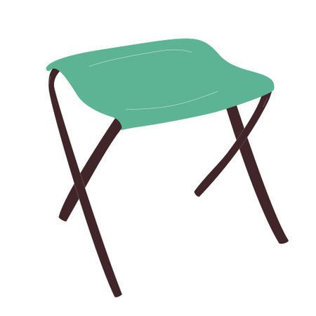chair folder for camp icon on white backgroundのイラスト素材
