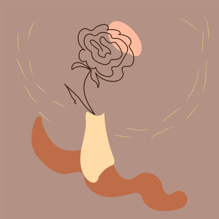 rose moon abstract aestetick backgroundのイラスト素材