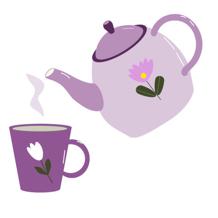 Tea time desighn for background, flyer, bannerのイラスト素材
