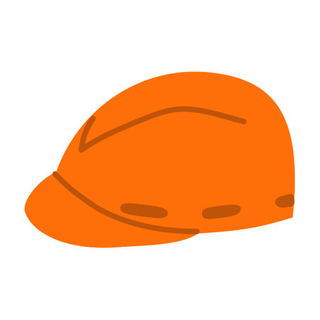 ornamental helmet of a worker on white backgroundのイラスト素材