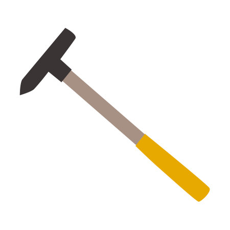 cartoon style colored hammer on white backgroundのイラスト素材