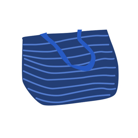 nautical style beach bag on white backgroundのイラスト素材