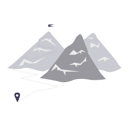 a concept of career success on a white backgroundのイラスト素材