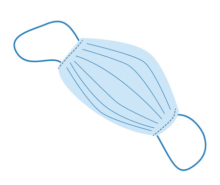 medical mask for protection on a white backgroundのイラスト素材