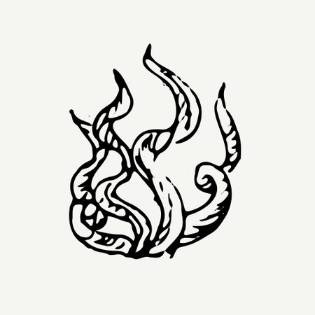 seaweed spirulina isolated hand drawn sketchのイラスト素材