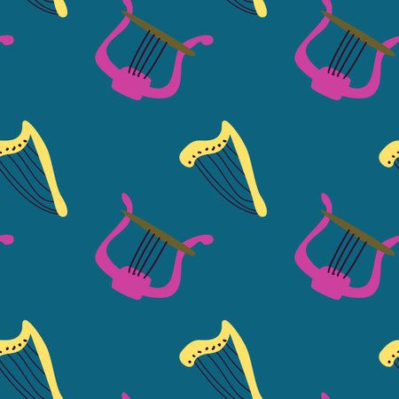 Poster or banner for the jazz festival with music instruments. Perfect for music events, jazz concerts. Vector illustrationのイラスト素材